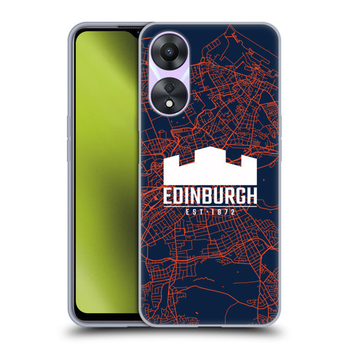 Edinburgh Rugby Graphics Map Soft Gel Case for OPPO A78 5G