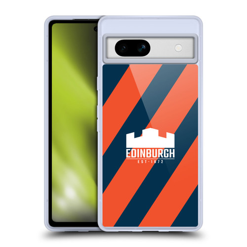 Edinburgh Rugby Logo Art Diagonal Stripes Soft Gel Case for Google Pixel 7a