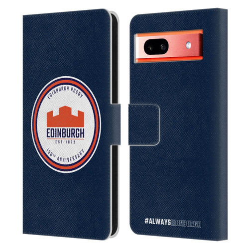 Edinburgh Rugby Graphics 150th Logo Leather Book Wallet Case Cover For Google Pixel 7a