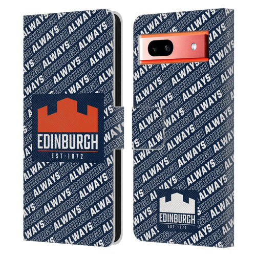 Edinburgh Rugby Graphics Logo Pattern Leather Book Wallet Case Cover For Google Pixel 7a