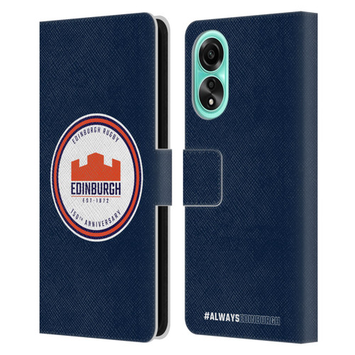 Edinburgh Rugby Graphics 150th Logo Leather Book Wallet Case Cover For OPPO A78 4G
