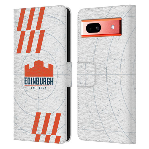 Edinburgh Rugby Logo Art White Leather Book Wallet Case Cover For Google Pixel 7a