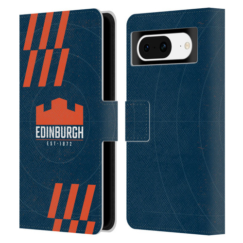 Edinburgh Rugby Logo Art Navy Blue Leather Book Wallet Case Cover For Google Pixel 8
