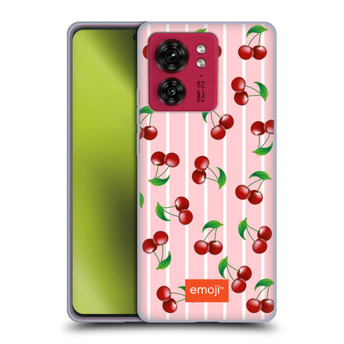 emoji® Fruits Cherries Soft Gel Case for Motorola Moto Edge 40