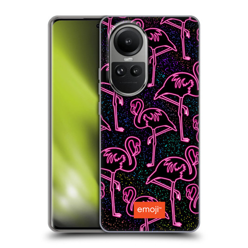 emoji® Neon Flamingo Soft Gel Case for OPPO Reno10 5G / Reno10 Pro 5G