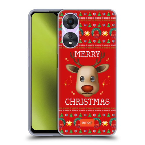 emoji® Ugly Christmas Reindeer Soft Gel Case for OPPO A78 5G