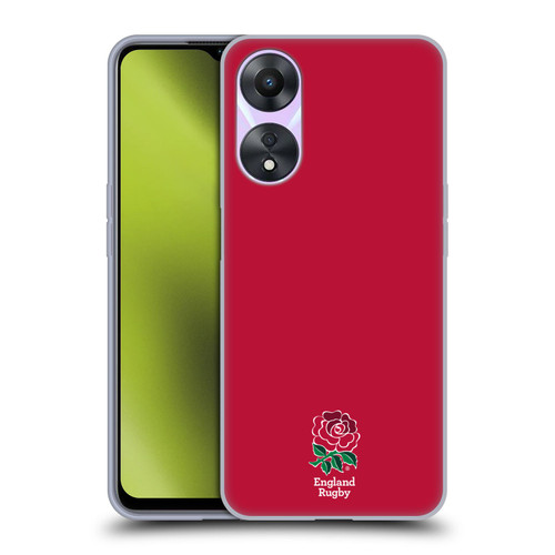 England Rugby Union 2016/17 The Rose Plain Red Soft Gel Case for OPPO A78 4G