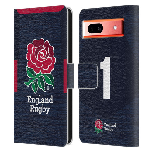 England Rugby Union 2020/21 Players Away Kit Position 1 Leather Book Wallet Case Cover For Google Pixel 7a
