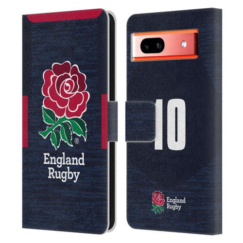 England Rugby Union 2020/21 Players Away Kit Position 10 Leather Book Wallet Case Cover For Google Pixel 7a