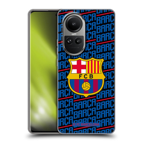 FC Barcelona Crest Patterns Barca Soft Gel Case for OPPO Reno10 5G / Reno10 Pro 5G