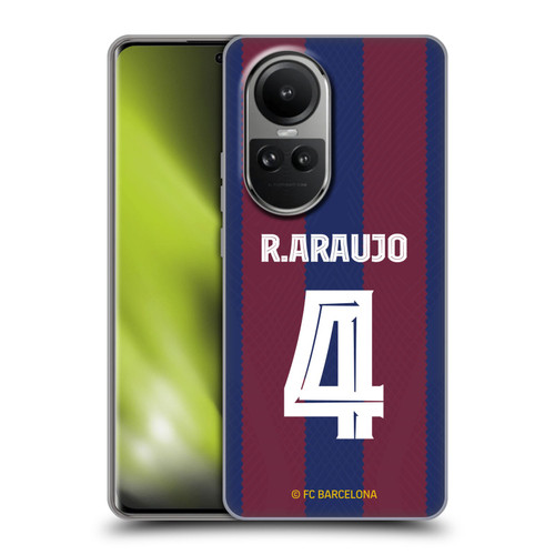 FC Barcelona 2023/24 Players Home Kit Ronald Araújo Soft Gel Case for OPPO Reno10 5G / Reno10 Pro 5G