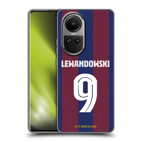 FC Barcelona 2023/24 Players Home Kit Robert Lewandowski Soft Gel Case for OPPO Reno10 5G / Reno10 Pro 5G