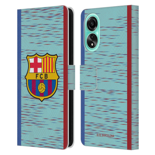 FC Barcelona 2023/24 Crest Kit Third Leather Book Wallet Case Cover For OPPO A78 4G