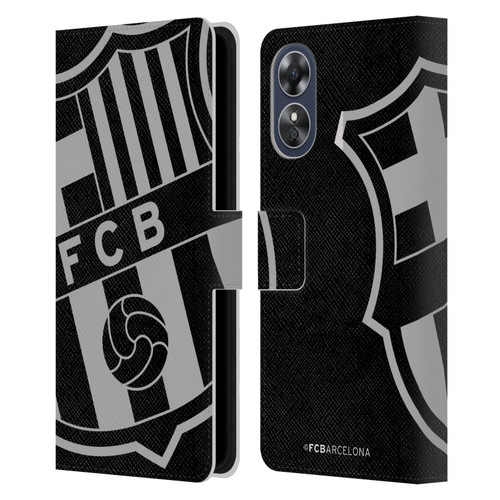 FC Barcelona Crest Oversized Leather Book Wallet Case Cover For OPPO A17
