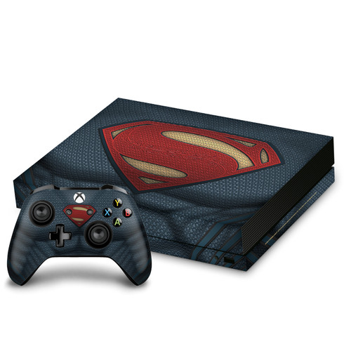 Batman V Superman: Dawn of Justice Graphics Superman Costume Vinyl Sticker Skin Decal Cover for Microsoft Xbox One X Bundle