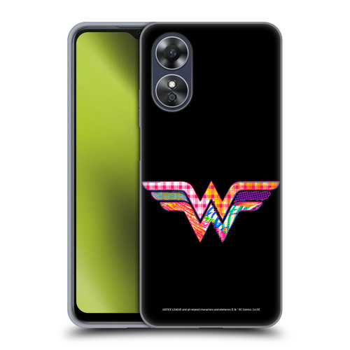 Justice League DC Comics Dark Electric Pop Icons Wonder Woman Soft Gel Case for OPPO A17