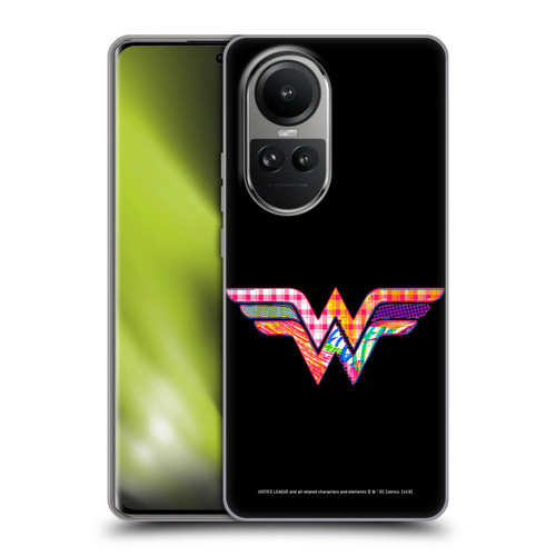 Justice League DC Comics Dark Electric Pop Icons Wonder Woman Soft Gel Case for OPPO Reno10 5G / Reno10 Pro 5G