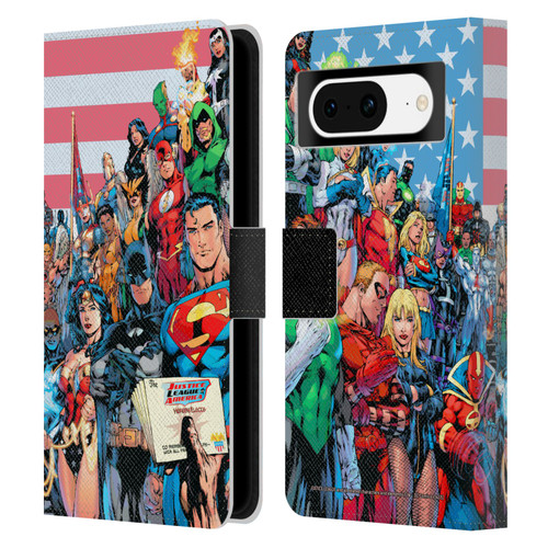 Justice League DC Comics Comic Book Covers Of America #1 Leather Book Wallet Case Cover For Google Pixel 8
