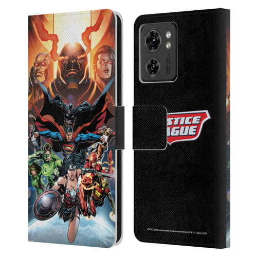 Justice League DC Comics Comic Book Covers #10 Darkseid War Leather Book Wallet Case Cover For Motorola Moto Edge 40