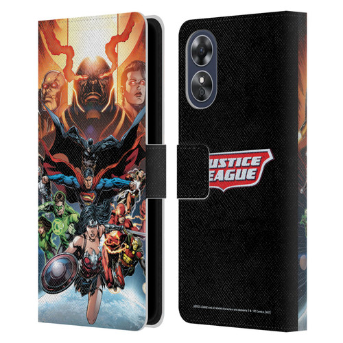 Justice League DC Comics Comic Book Covers #10 Darkseid War Leather Book Wallet Case Cover For OPPO A17