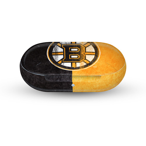 NHL Boston Bruins Half Distressed Vinyl Sticker Skin Decal Cover for Samsung Galaxy Buds / Buds Plus