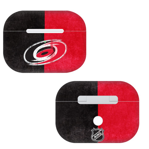NHL Carolina Hurricanes Half Distressed Vinyl Sticker Skin Decal Cover for Apple AirPods Pro Charging Case