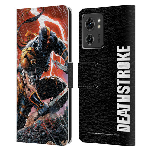 Justice League DC Comics Deathstroke Comic Art Vol. 1 Gods Of War Leather Book Wallet Case Cover For Motorola Moto Edge 40