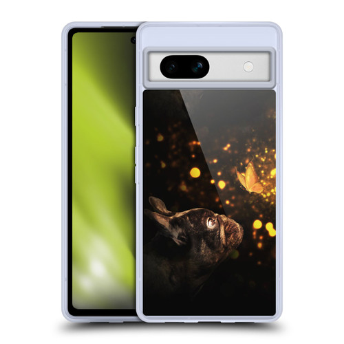 Klaudia Senator French Bulldog Butterfly Soft Gel Case for Google Pixel 7a