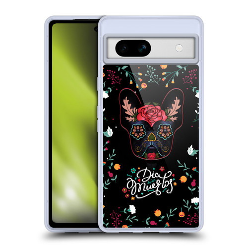 Klaudia Senator French Bulldog Day Of The Dead Soft Gel Case for Google Pixel 7a