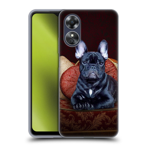 Klaudia Senator French Bulldog 2 Classic Couch Soft Gel Case for OPPO A17