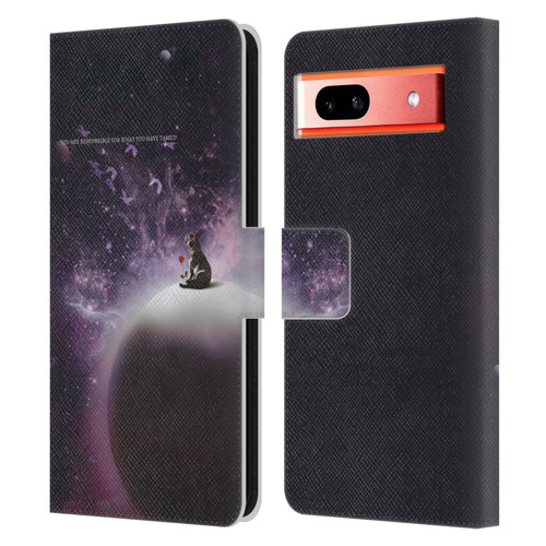 Klaudia Senator French Bulldog 2 In The Galaxy Leather Book Wallet Case Cover For Google Pixel 7a