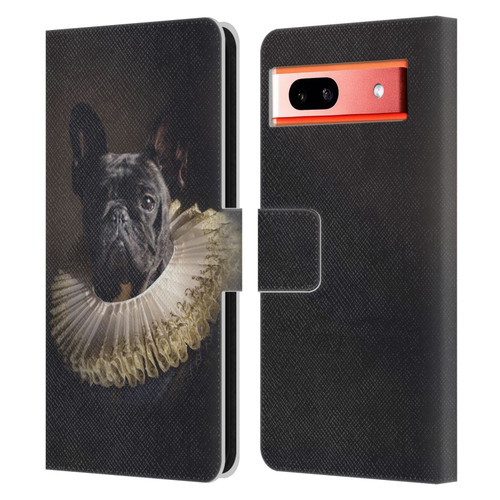 Klaudia Senator French Bulldog 2 King Leather Book Wallet Case Cover For Google Pixel 7a