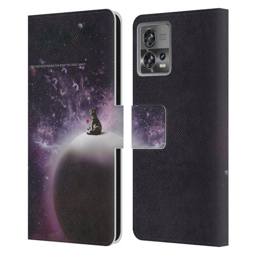 Klaudia Senator French Bulldog 2 In The Galaxy Leather Book Wallet Case Cover For Motorola Moto Edge 30 Fusion