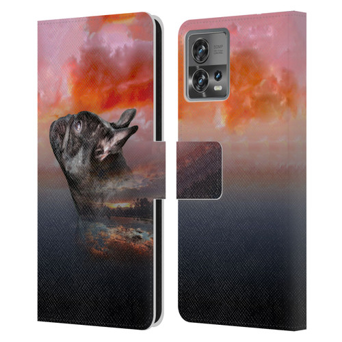 Klaudia Senator French Bulldog 2 Reminisce Leather Book Wallet Case Cover For Motorola Moto Edge 30 Fusion
