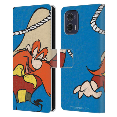 Looney Tunes Characters Yosemite Sam Leather Book Wallet Case Cover For Motorola Moto G73 5G