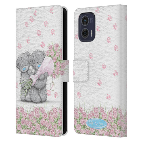 Me To You ALL About Love Pink Roses Leather Book Wallet Case Cover For Motorola Moto G73 5G