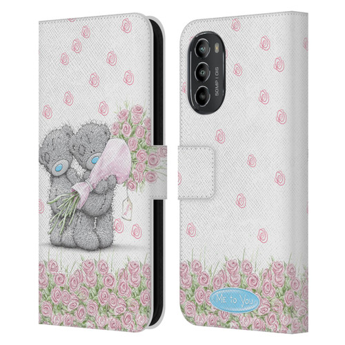 Me To You ALL About Love Pink Roses Leather Book Wallet Case Cover For Motorola Moto G82 5G