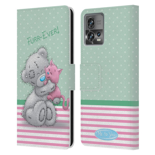 Me To You Classic Tatty Teddy Cat Pet Leather Book Wallet Case Cover For Motorola Moto Edge 30 Fusion