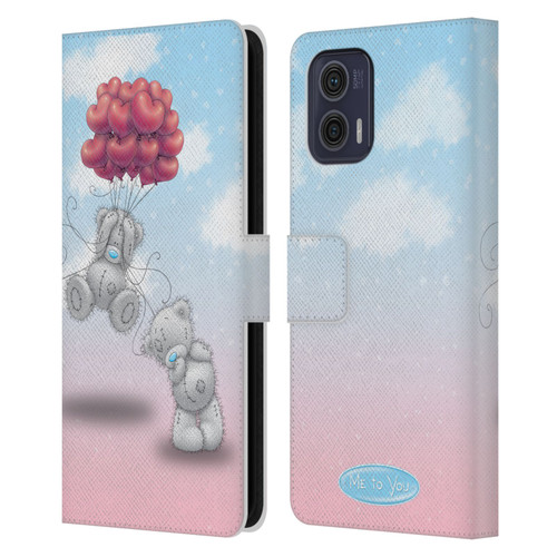 Me To You Classic Tatty Teddy Heart Balloons Leather Book Wallet Case Cover For Motorola Moto G73 5G
