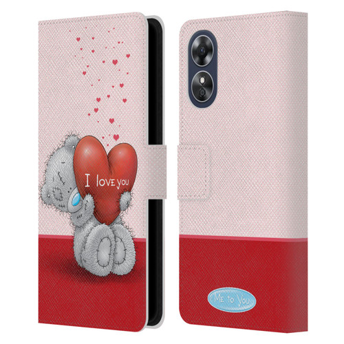 Me To You Classic Tatty Teddy I Love You Leather Book Wallet Case Cover For OPPO A17