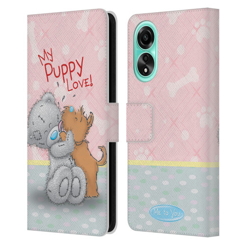 Me To You Classic Tatty Teddy Dog Pet Leather Book Wallet Case Cover For OPPO A78 4G