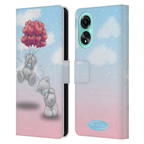 Me To You Classic Tatty Teddy Heart Balloons Leather Book Wallet Case Cover For OPPO A78 4G