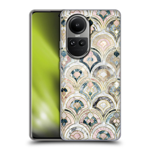Micklyn Le Feuvre Marble Patterns Art Deco Tiles In Soft Pastels Soft Gel Case for OPPO Reno10 5G / Reno10 Pro 5G