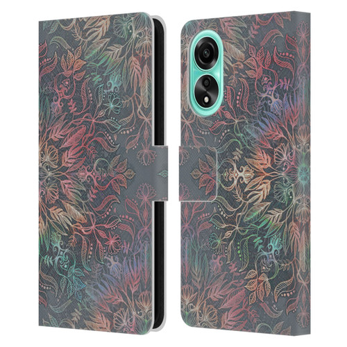 Micklyn Le Feuvre Floral Patterns Winter Sunset Mandala Leather Book Wallet Case Cover For OPPO A78 4G