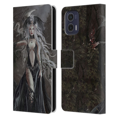 Nene Thomas Gothic Skull Queen Of Havoc Dragon Leather Book Wallet Case Cover For Motorola Moto G73 5G
