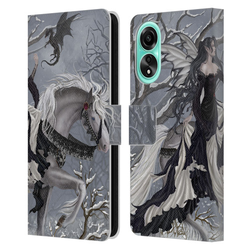 Nene Thomas Winter Has Begun Snow Fairy Horse With Dragon Leather Book Wallet Case Cover For OPPO A78 4G