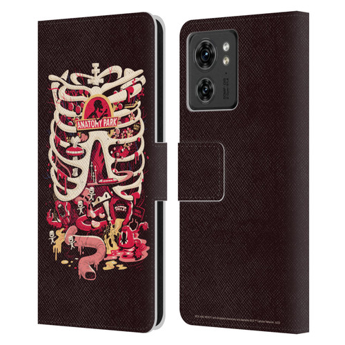Rick And Morty Season 1 & 2 Graphics Anatomy Park Leather Book Wallet Case Cover For Motorola Moto Edge 40