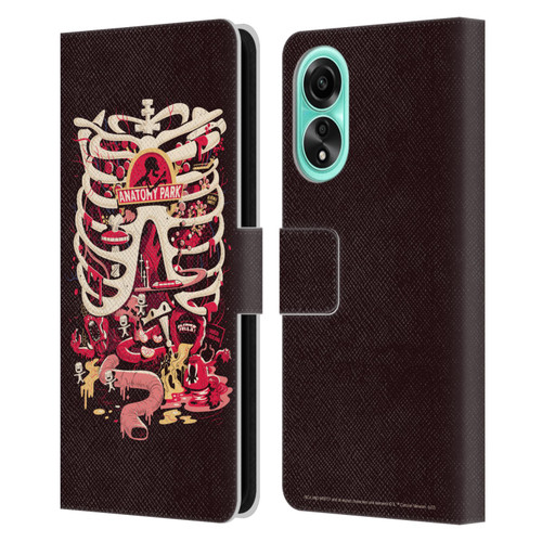 Rick And Morty Season 1 & 2 Graphics Anatomy Park Leather Book Wallet Case Cover For OPPO A78 5G