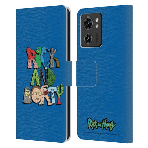 Rick And Morty Season 3 Character Art Typography Leather Book Wallet Case Cover For Motorola Moto Edge 40