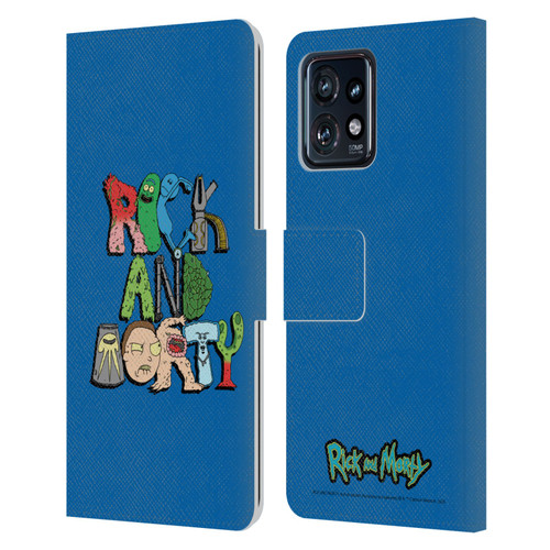 Rick And Morty Season 3 Character Art Typography Leather Book Wallet Case Cover For Motorola Moto Edge 40 Pro
